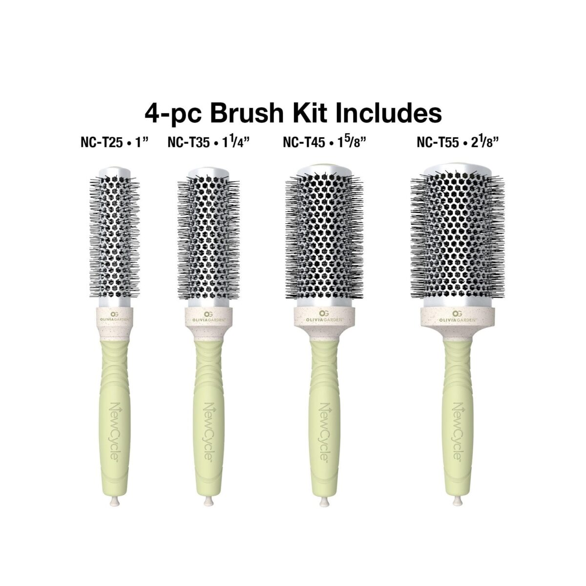 Olivia Garden Set Profesional Cepillos Brushing x4 unidades