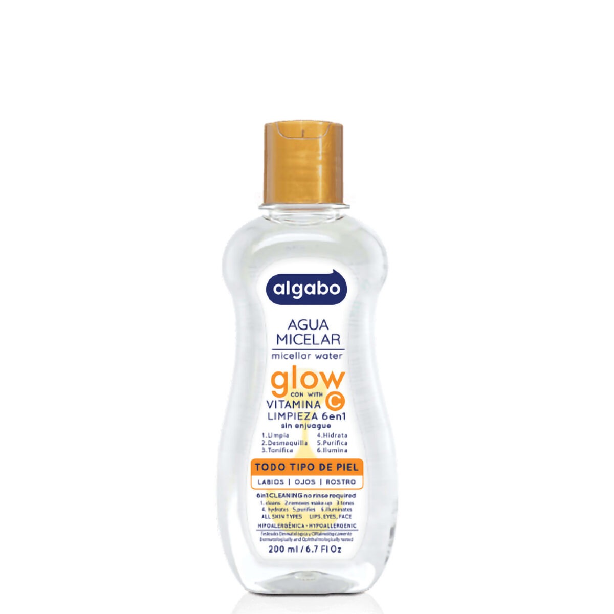 Algabo Agua Micelar Glow con Vitamina C 200ml